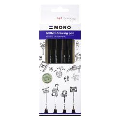 Tombow WS-EFL-H-B-4P fineliner Bold Black 4 pc(s)