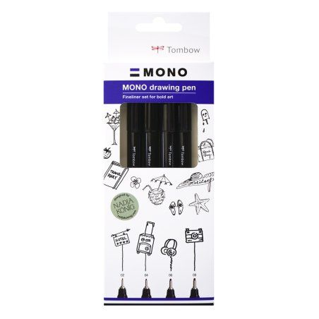 Tombow Feutre fin MONO drawing pen "Bold Set", set de 4