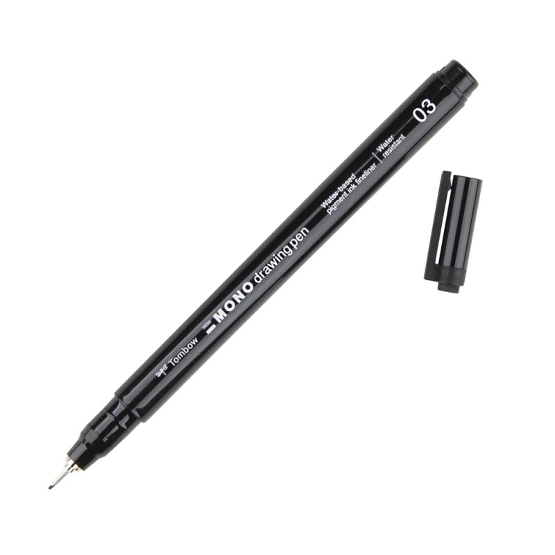 Tombow WS-EFL-H-F-4P stylo fin Noir 4 pièce(s)