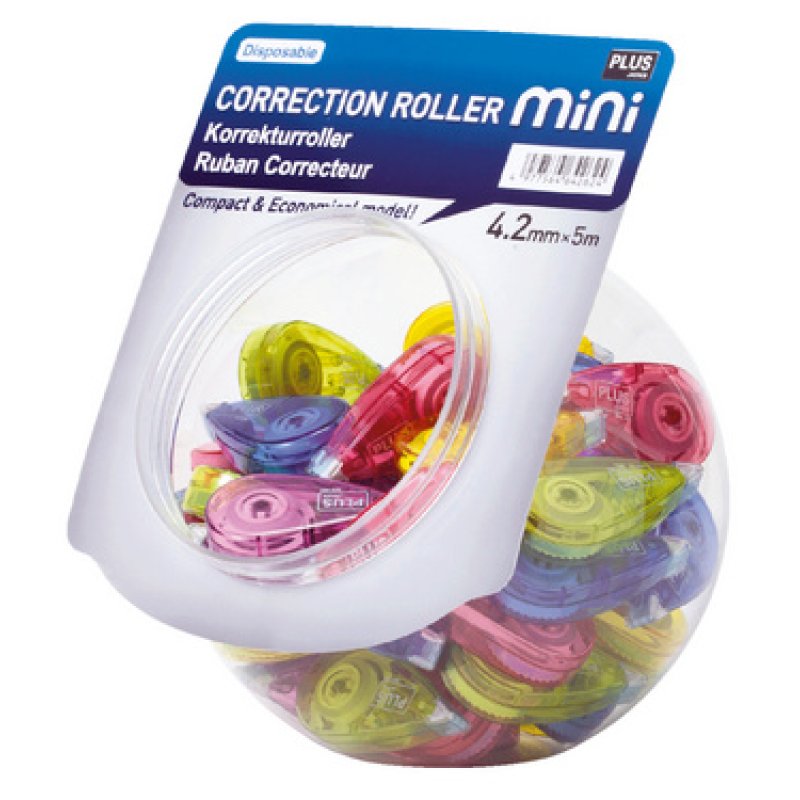 PLUS JAPAN Roller correcteur "MINI", 4,2 mm x 5 m,présentoir