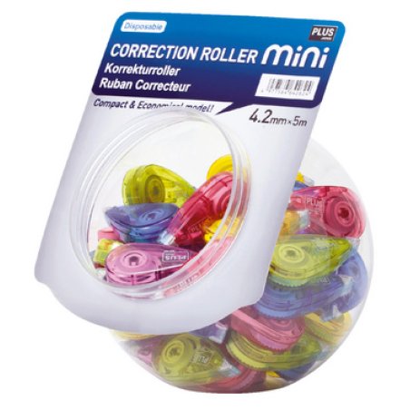 PLUS JAPAN Roller correcteur "MINI", 4,2 mm x 5 m,présentoir
