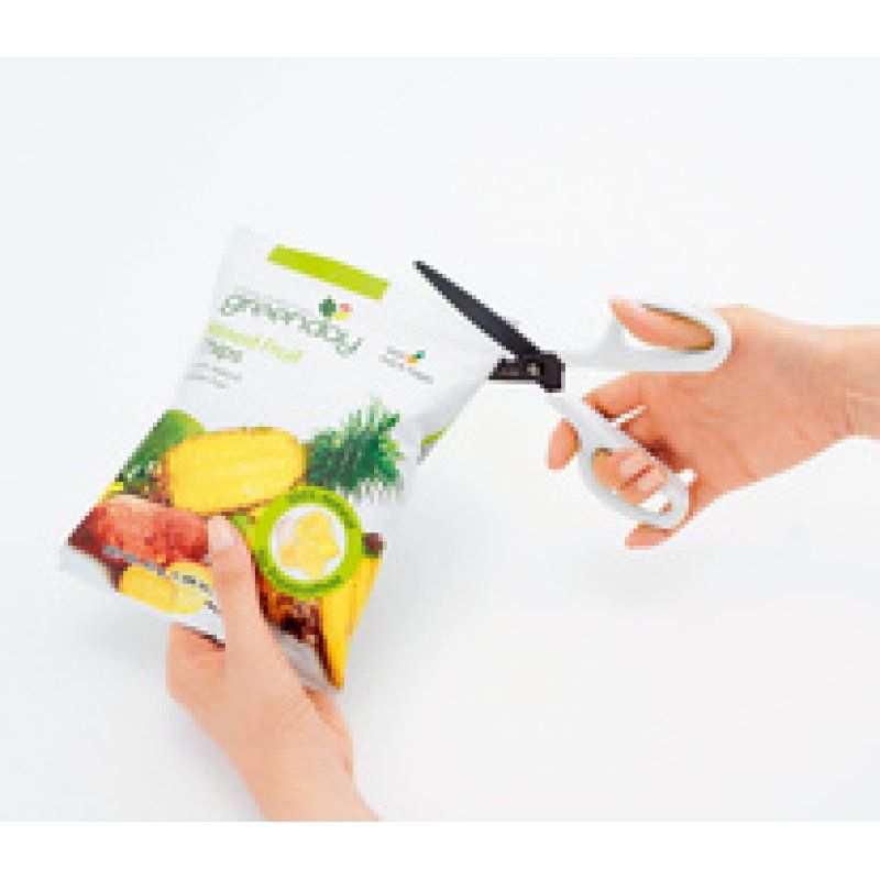 PLUS JAPAN Ciseaux universels FITCUT CURVE Fluor, gris/blanc