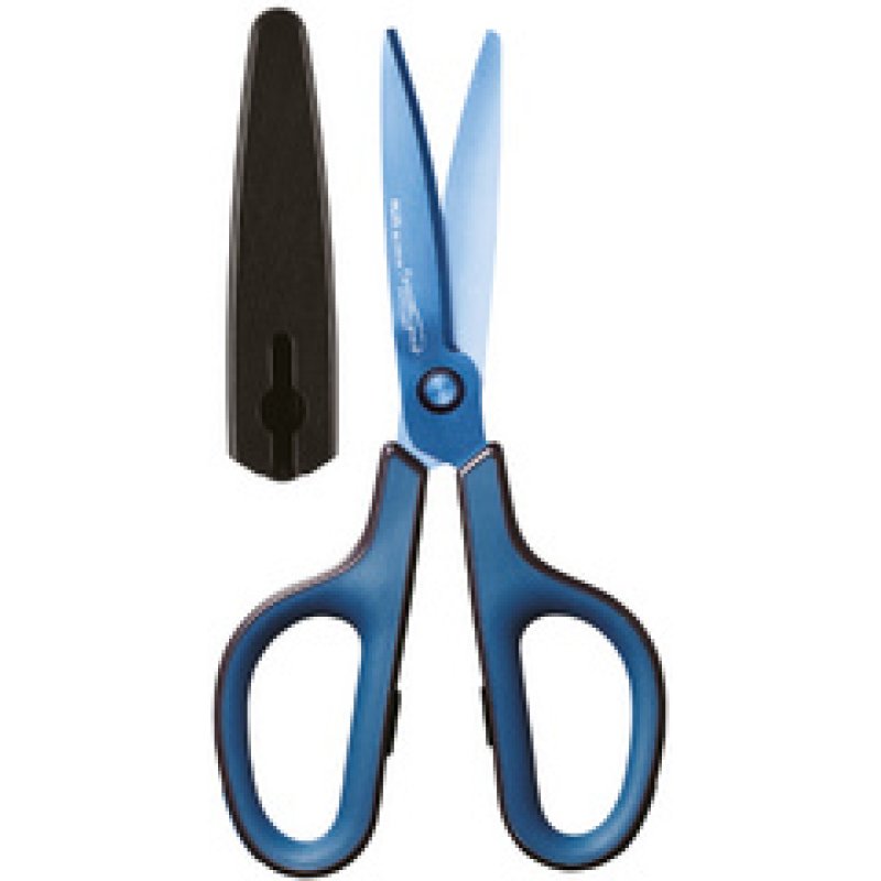 PLUS JAPAN Ciseaux universels FITCUT CURVE Titanium, bleu