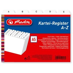 Herlitz 1500560 intercalaire de classement Polypropylène (PP) Blanc