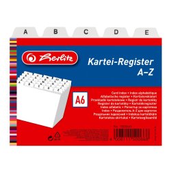herlitz Index alphabétique, PP, A6 paysage, blanc