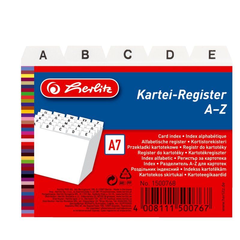 Herlitz 1500768 intercalaire Blanc 1 pièce(s)