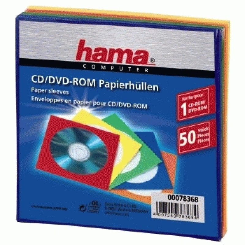 Hama Papierleerhüllen 50 discs Multicolour