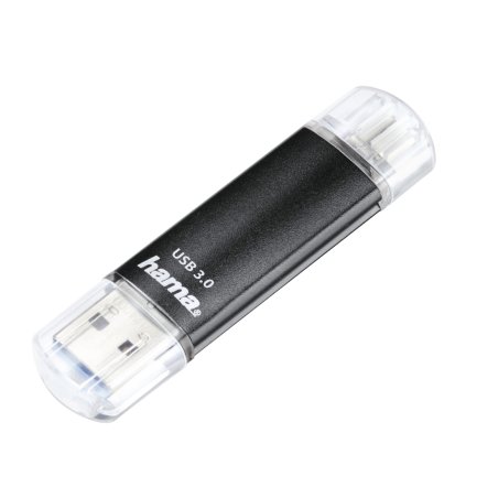 Hama Laeta Twin lecteur USB flash 256 Go USB Type-A / Micro-USB 3.2 Gen 1 (3.1 Gen 1) Noir