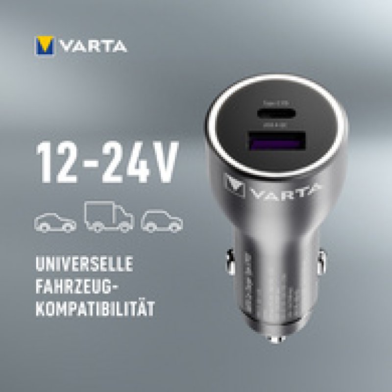 VARTA Chargeur allume-cigare "Car Charger", 1 USB-A/1 USB-C
