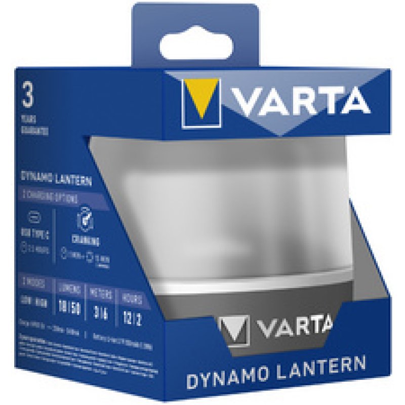 VARTA Lampe de camping / Lanterne "Dynamo Lantern", gris