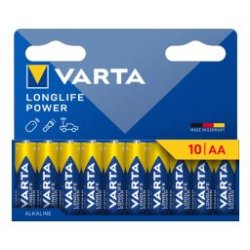 VARTA Pile alcaline "LONGLIFE POWER", Mignon AA, pack de 10