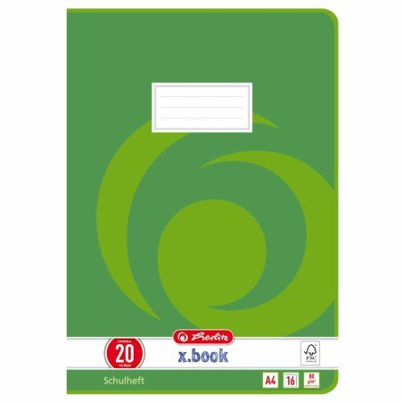 herlitz Cahier x.book, A4, réglure 20 / uni