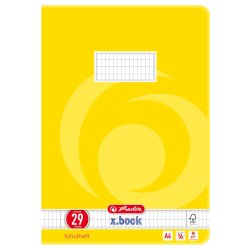 herlitz cahier A4, linéature 29 / quadrillé 5x9 mm, marge