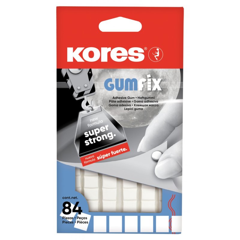 Kores pâte adhésive "GUMFIX", bandes pré-poinçonnées