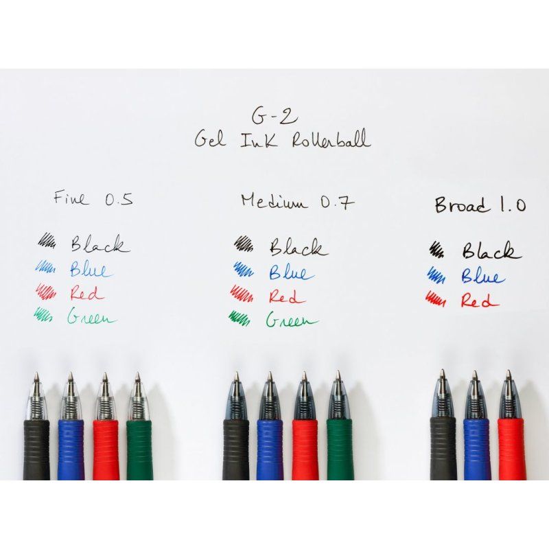 Pilot BL-G2-5 Stylos à encre gel avec bouchon Fin Rouge
