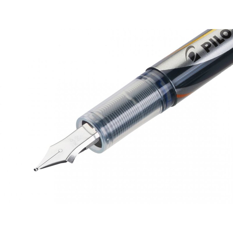 PILOT Stylo plume V-Pen silver, bleu