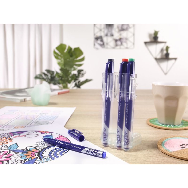 Pilot FriXion Fineliner stylo fin Bleu clair, Citron vert, Rose, Violet 4 pièce(s)