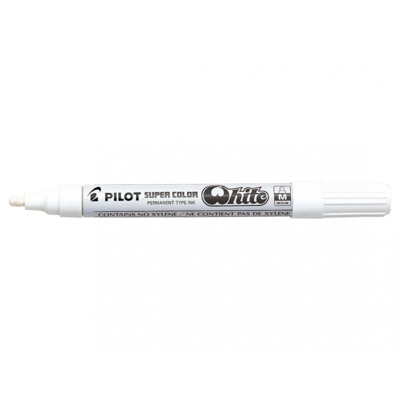 PILOT Marqueur permanent SUPER COLOR White, moyen, blanc