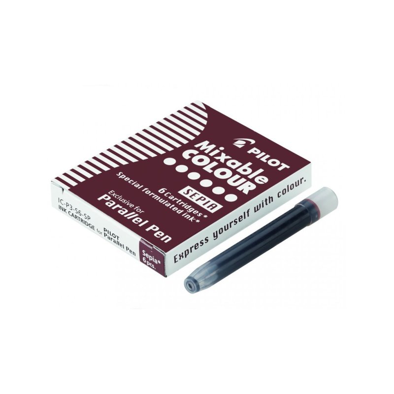 PILOT Cartouches d'encre pour stylo Parallel Pen, sepia