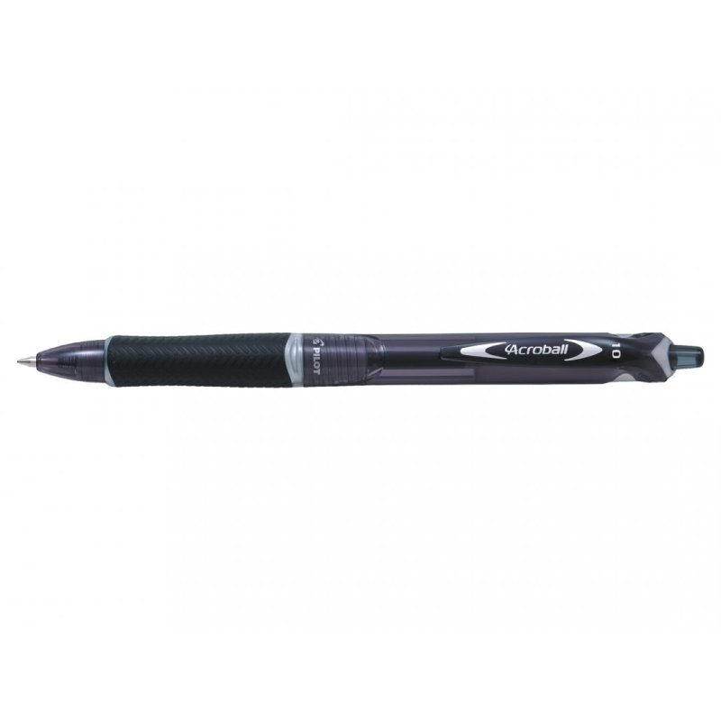 Pilot Acroball Noir Stylo à bille rétractable avec clip Moyen