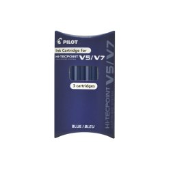 PILOT Cartouches d'encre pour Stylo roller V5/V7, bleu