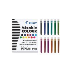 Pilot Parallel Pen Black, Blue, Brown, Green, Light Green, Navy, Orange, Pink, Purple, Red, Turquoise, Yellow 12 pc(s)