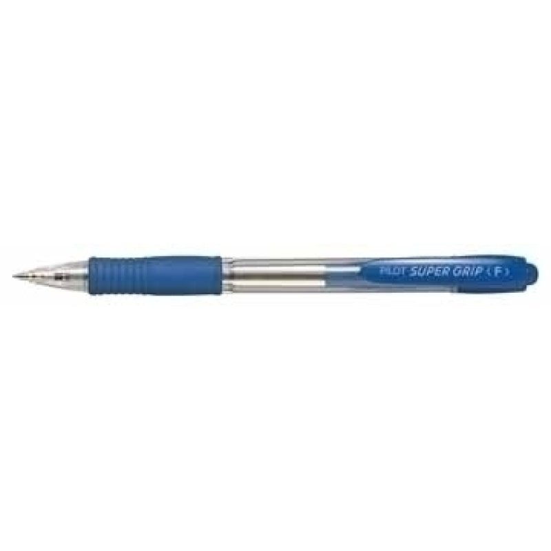 Pilot Supergrip Neon XS, blue Clip-on retractable ballpoint pen Fine
