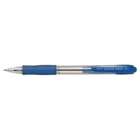 PILOT Stylo à bille rétractable SUPER GRIP F, bleu