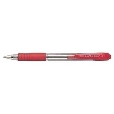Pilot Supergrip Neon XS, red Rouge Stylo à bille rétractable avec clip Fin
