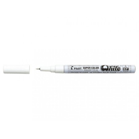 PILOT Marqueur permanent SUPER COLOR, extra fin, blanc