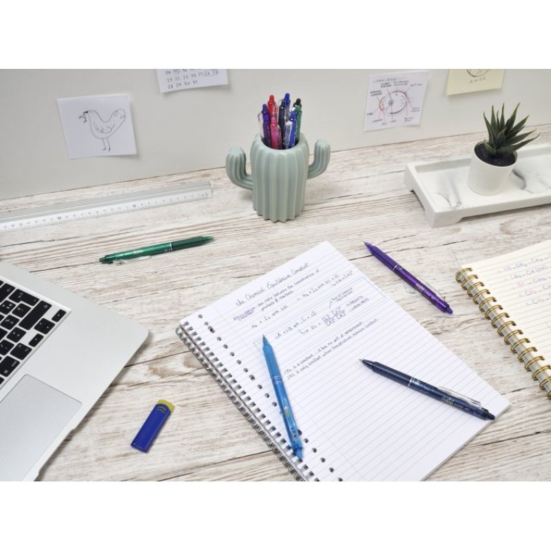 PILOT Stylo roller FRIXION BALL CLICKER 07 Set2Go, étui de 4