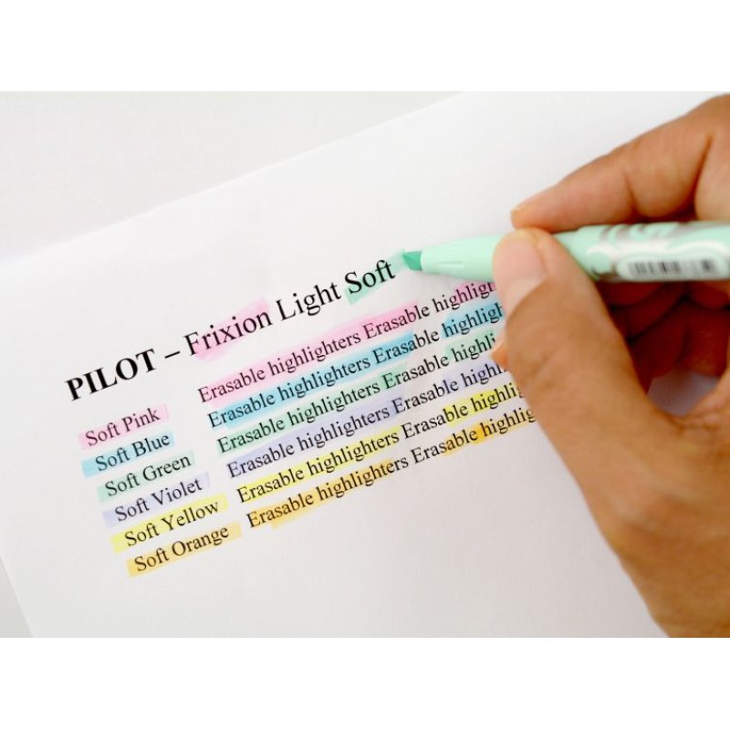 Pilot FriXion Light Soft marker 6 pc(s) Chisel tip Blue, Green, Orange, Pink, Violet, Yellow