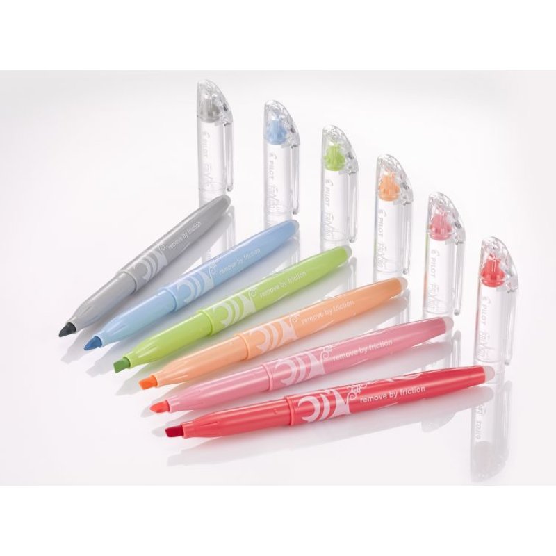 Pilot FriXion Light Natural Colors marker 6 pc(s) Chisel tip Blue, Grey, Light Green, Orange, Pink, Red