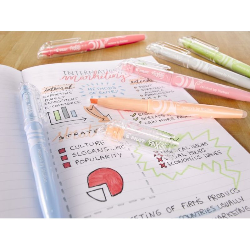 PILOT Surligneur FRIXION light Natural, étui de 6