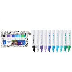 Pilot Pintor Black, Blue, Green, Light Blue, Light Green, Metallic blue, Silver, Violet 10 pc(s)