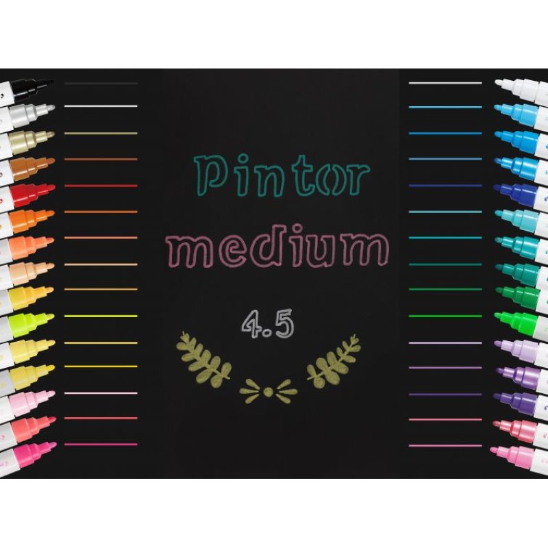 Pilot Pintor Noir, Bleu, Vert, Bleu clair, Vert clair, Bleu métal, Argent, Violet 10 pièce(s)