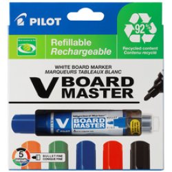 PILOT Marqueur pour tableau blanc V BOARD MASTER, étui de 5