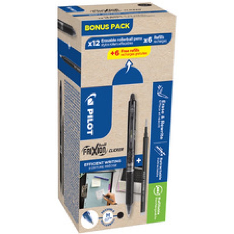 PILOT Stylo roller FRIXION BALL CLICKER 07, BONUS PACK