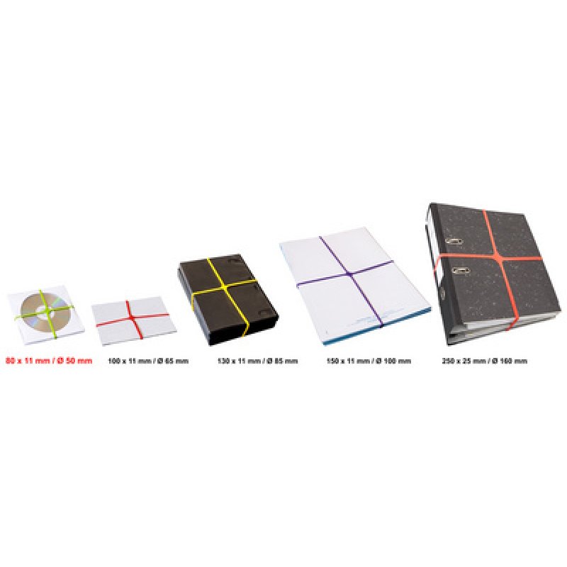 Läufer Elastiques en X dans une boîte - 30 g, 130 x 11 mm,