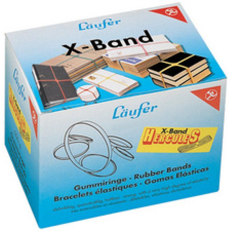 Läufer Elastiques en X dans un carton - 100 g, 80 x 11 mm