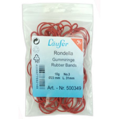 Läufer Bracelets élastiques RONDELLA, 20 mm, 10 g, rouge