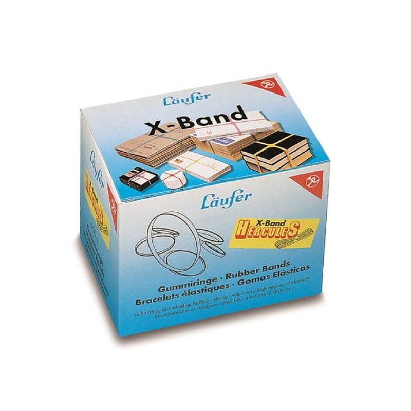 Läufer Elastiques en X dans un carton - 500 g, 250 x 25 mm,