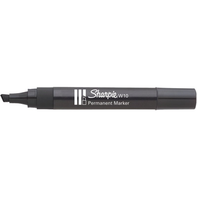 Sharpie Marqueur permanent W10, pointe biseautée, noir