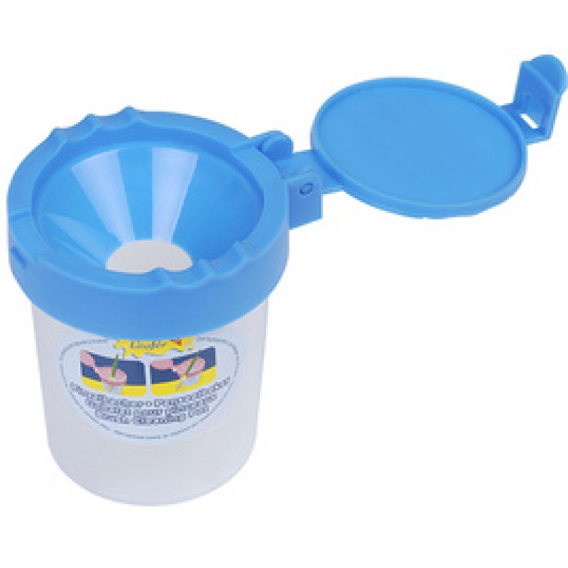 Läufer Gobelet pour pinceaux, gobelet transparent, couvercle