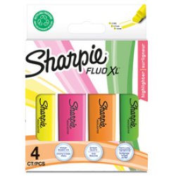Sharpie Surligneur FLUO XL, blister de 4, assorti