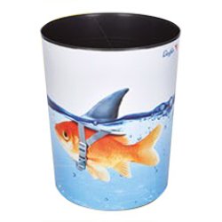 Läufer Corbeille à papier "requin doré"
