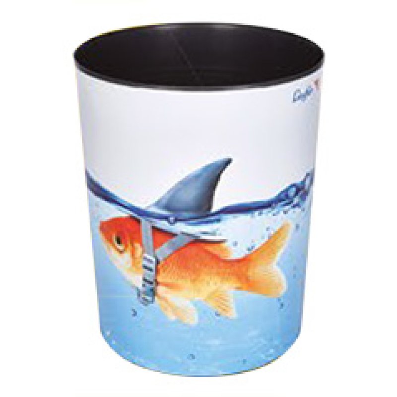Läufer Corbeille à papier "requin doré"