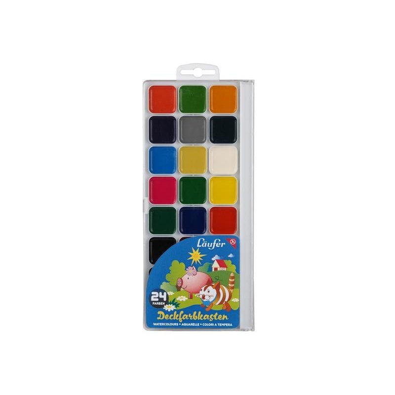 Läufer Boîte de pastilles de peinture, 24 couleurs