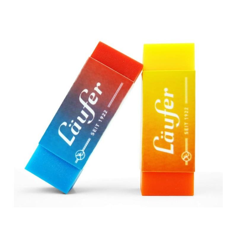 Läufer Gomme en plastique PLAST COLOR, carte blister de 2