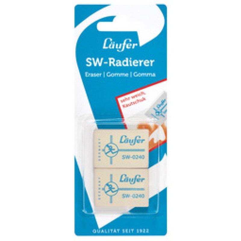 Läufer gomme en caoutchouc SW240, carte blister de 2